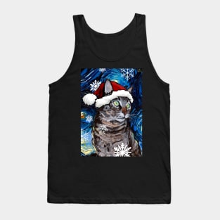 Tabby Santa Tank Top